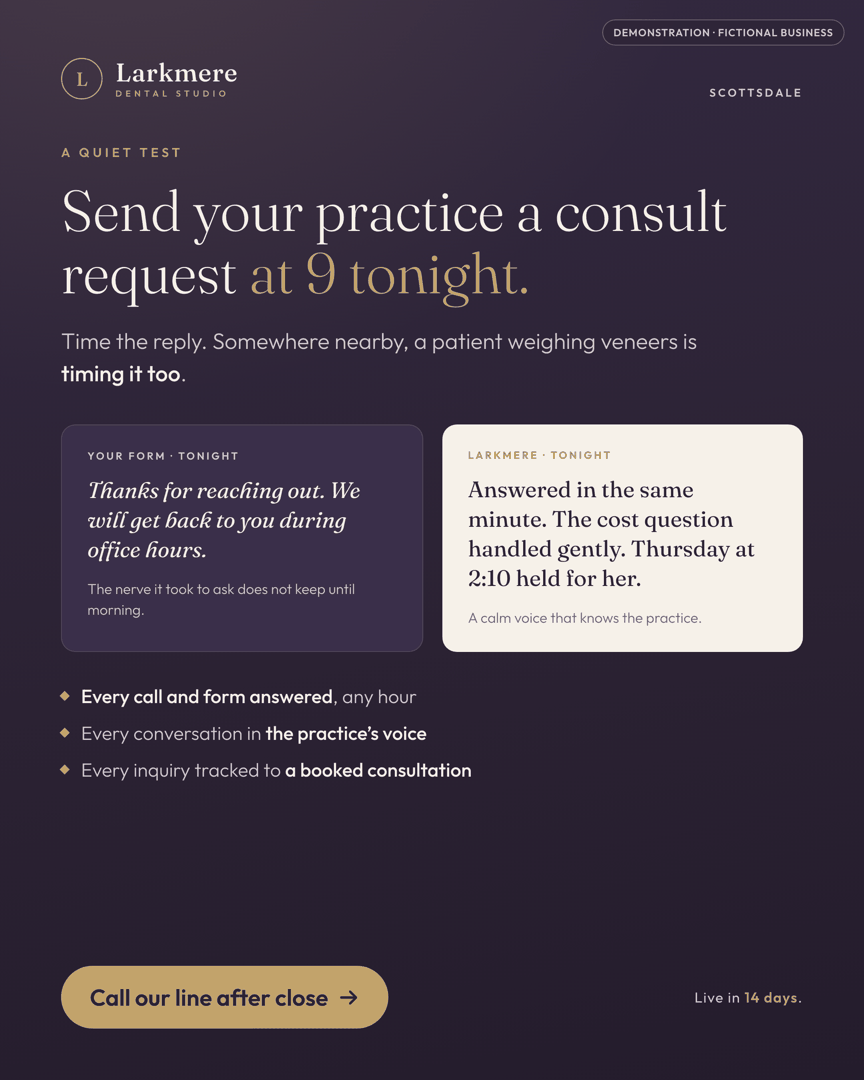 The 9:47 inquiry · cosmetic dentistry campaign, page 5 of 6