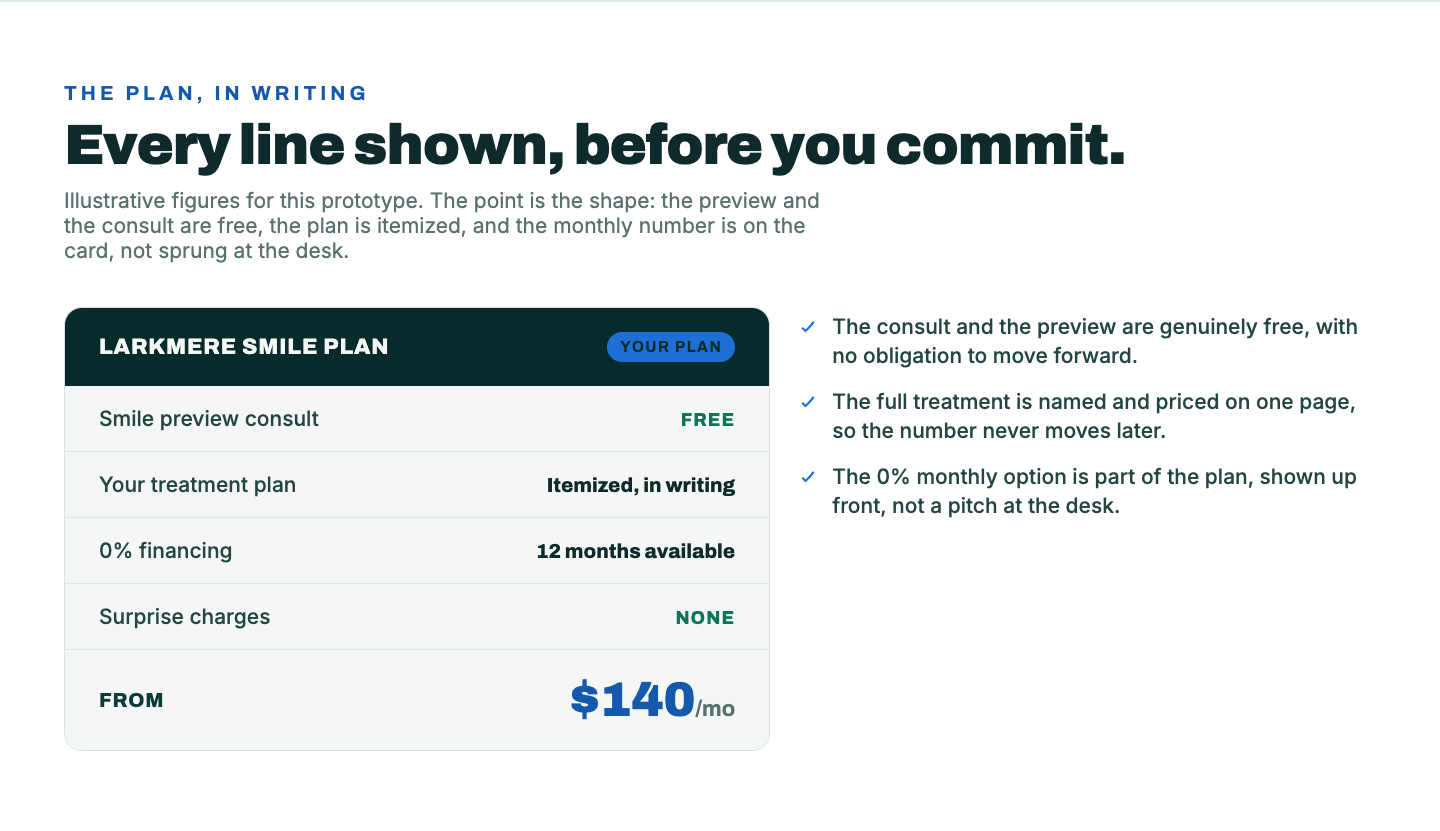 Smile-preview landing page, page 4 of 6