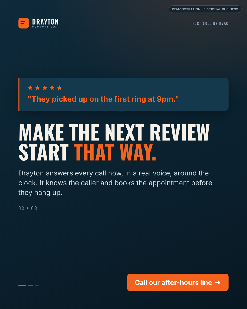 The 7:12 call · HVAC campaign, page 4 of 6