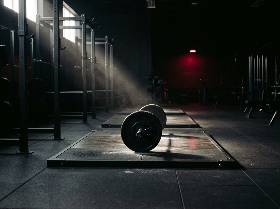 Ironhold Strength Co. brand world, atmospheric scene