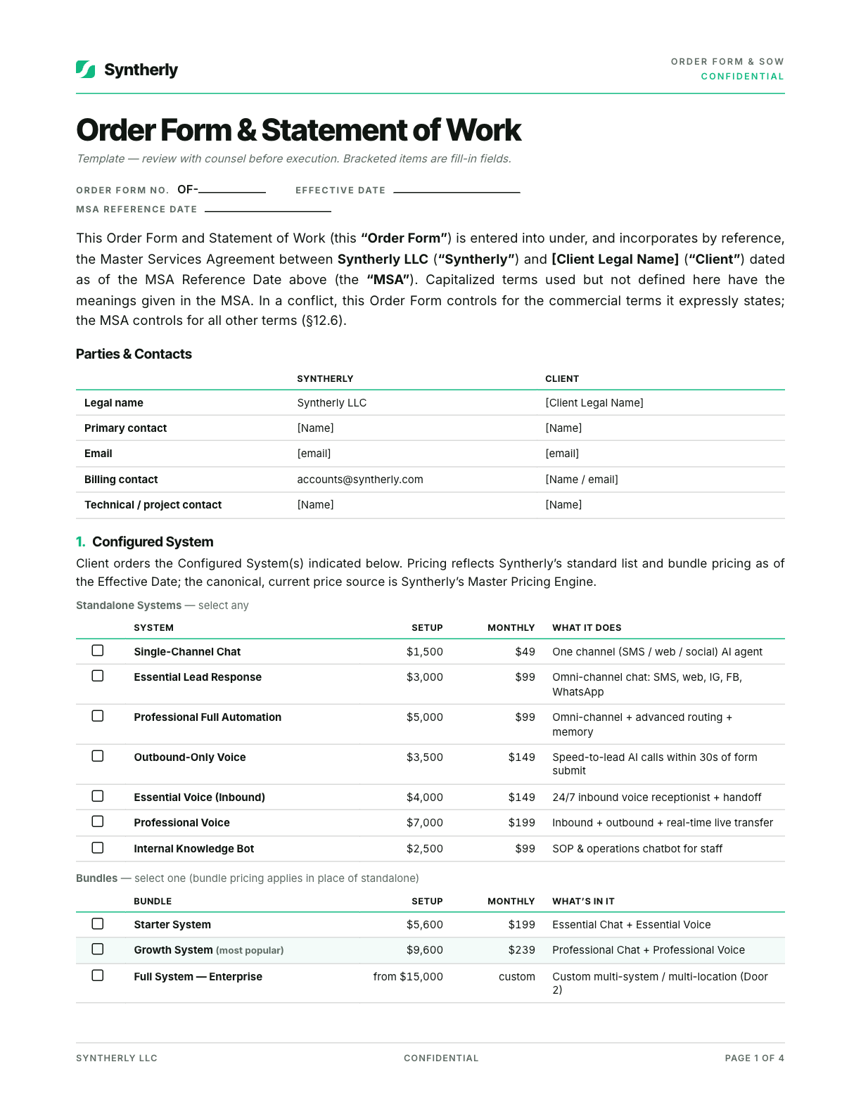 Legal document suite, page 4 of 10