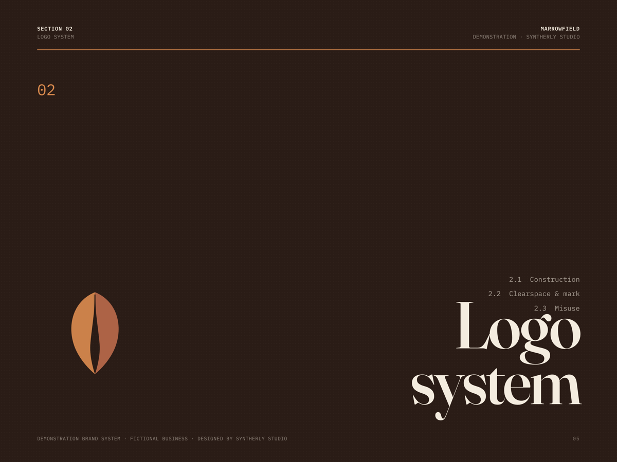Marrowfield brand system, page 5 of 15