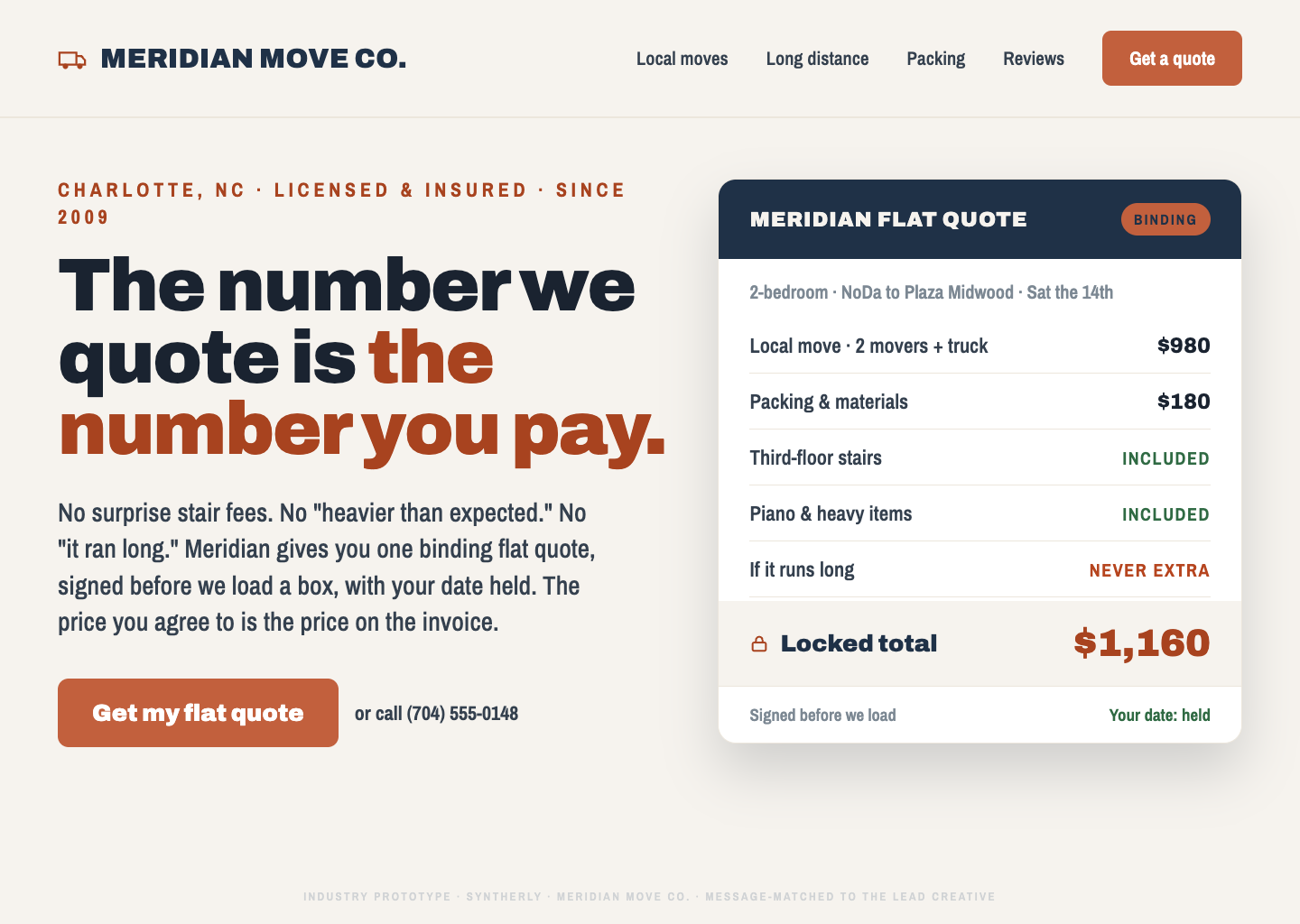 Moving company campaign, page 6 of 6